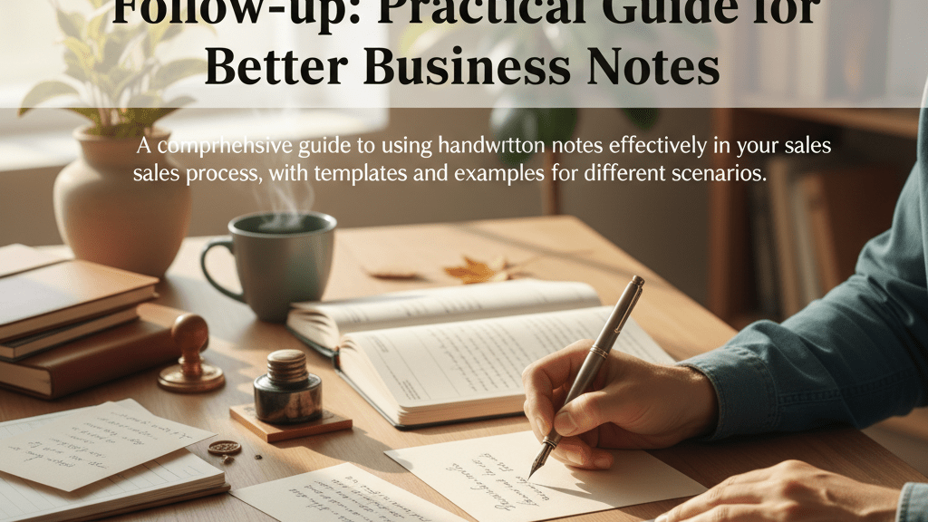 Handwritten note example for handwritten notes for sales follow-up
