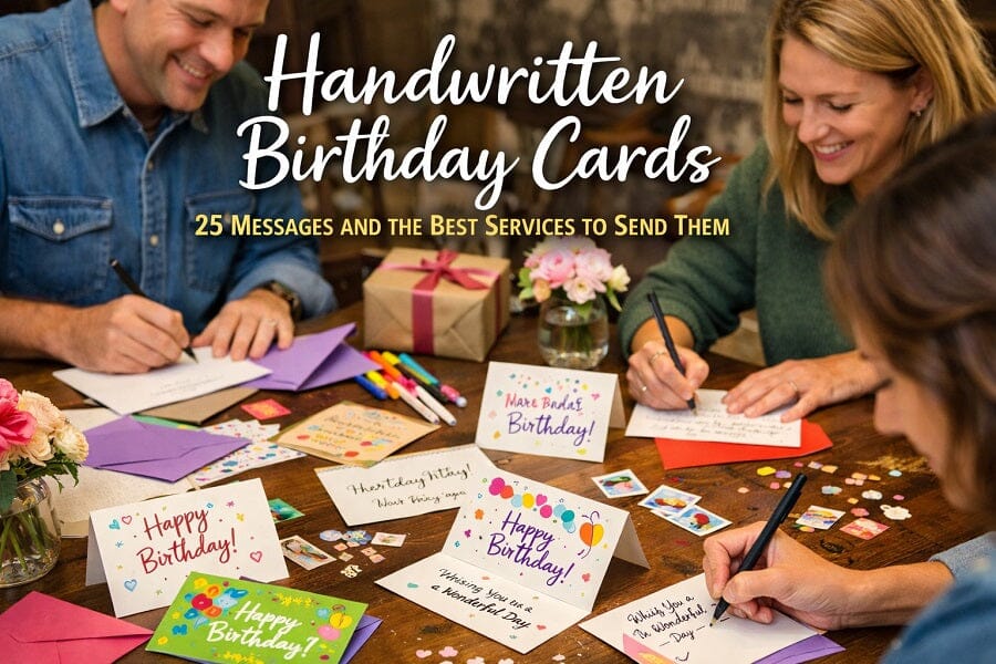 handwritten birthday cards