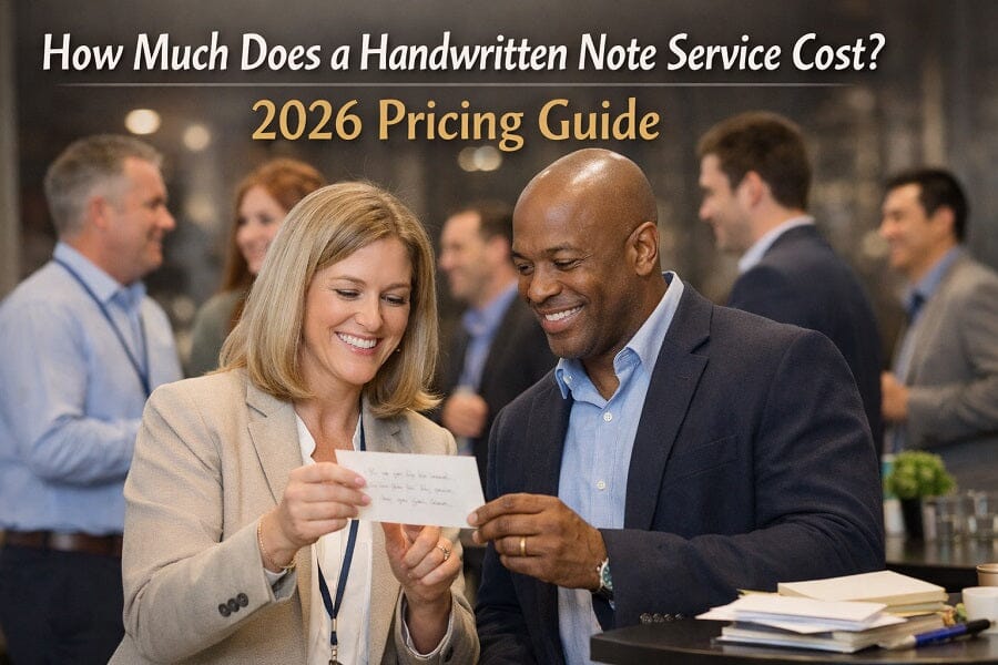 handwritten note service cost