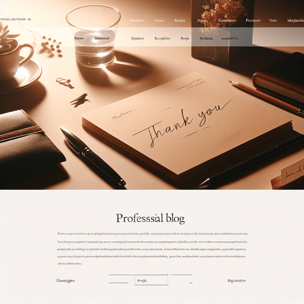 Business thank you card