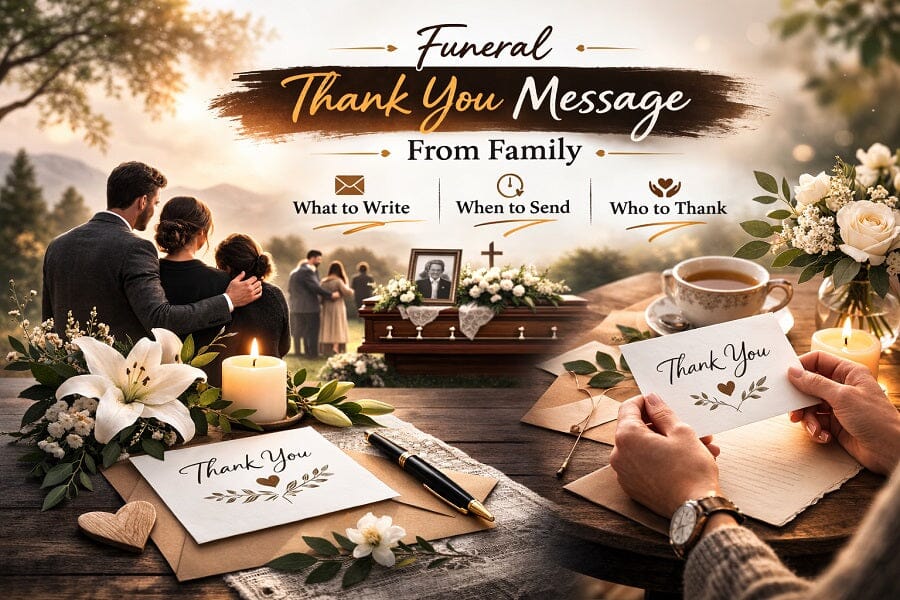 Funeral Thank You Message From Family