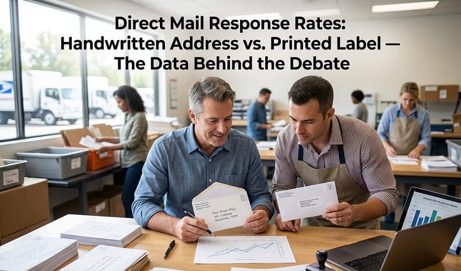  direct mail response rate handwritten address vs printed