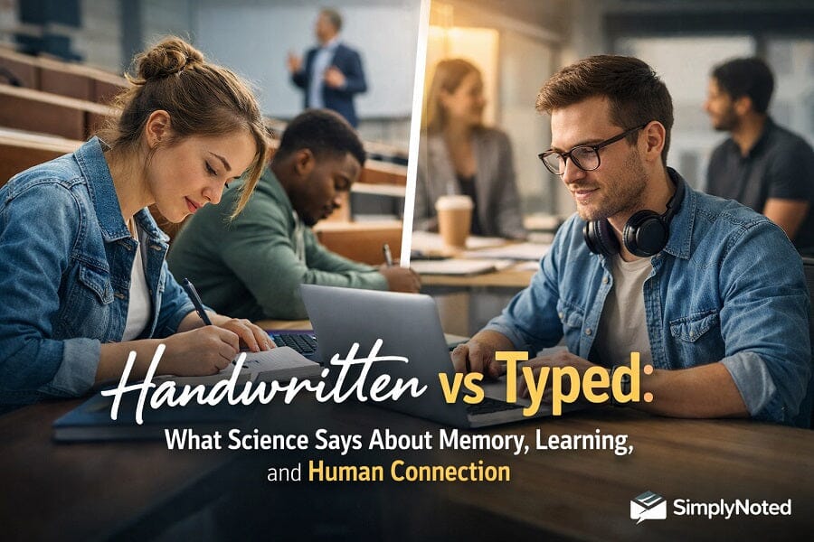 handwritten notes vs typed