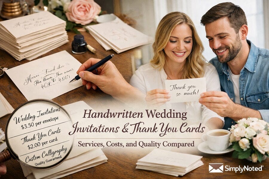 handwritten wedding invitations
