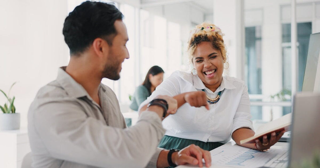 happy employees at the office