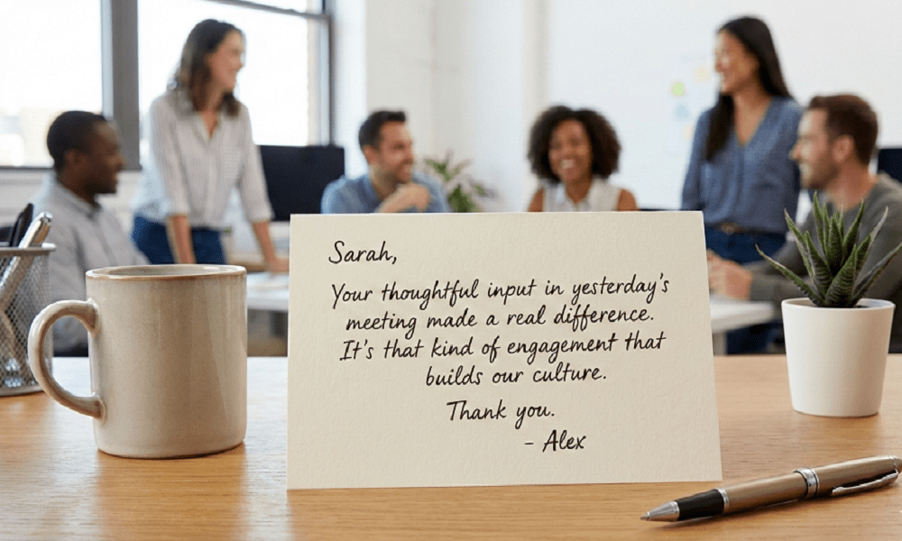 Handwritten Notes to Improve Employee Engagement