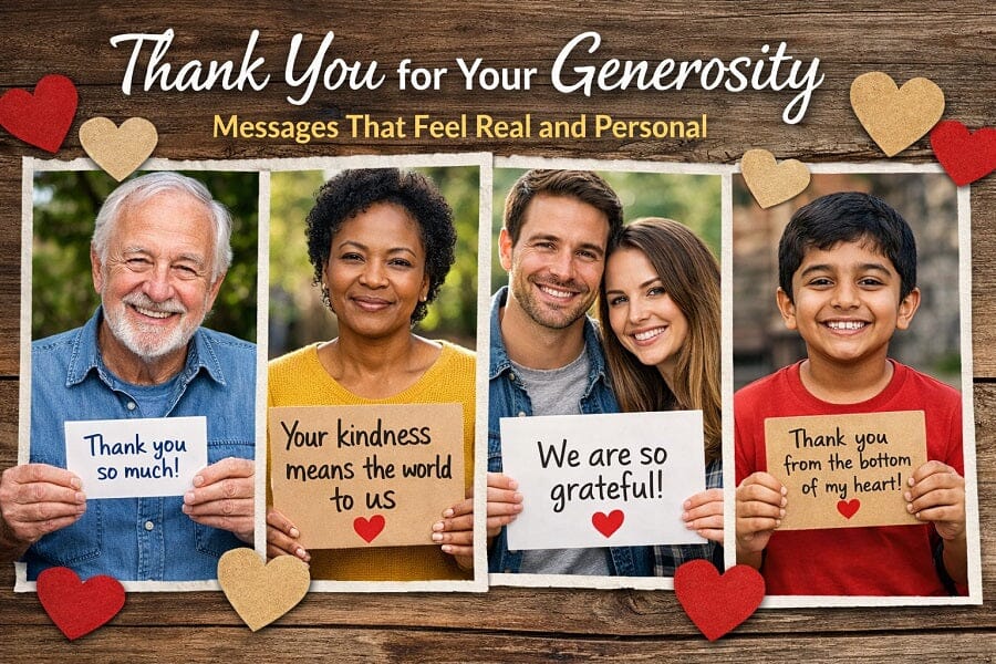 Thank You for Your Generosity: Messages & Note Examples – SimplyNoted