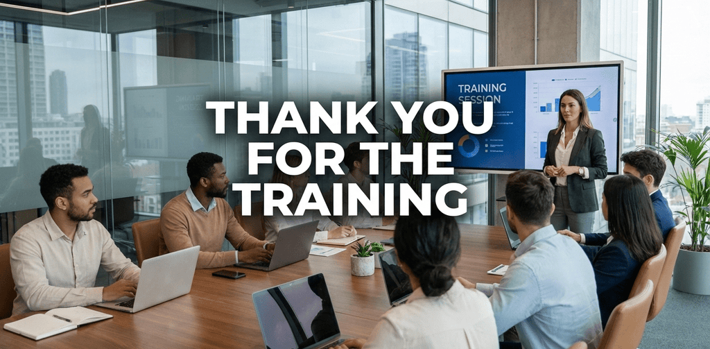 Thanks for the Training | Professional Appreciation Messages