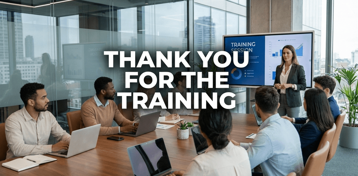 Thanks for the Training | Professional Appreciation Messages