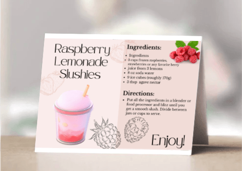 SUMMER RECIPE POST CARD