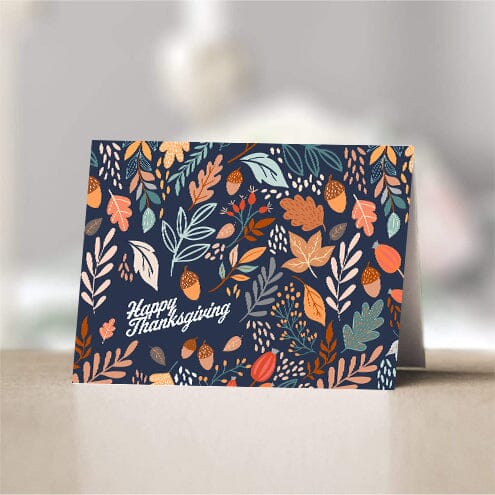 Happy Thanksgiving Acorns and Leaves freeshipping - SimplyNoted