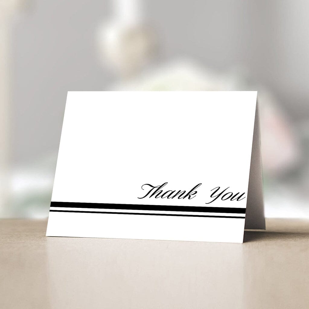 Thank You Card Black Line