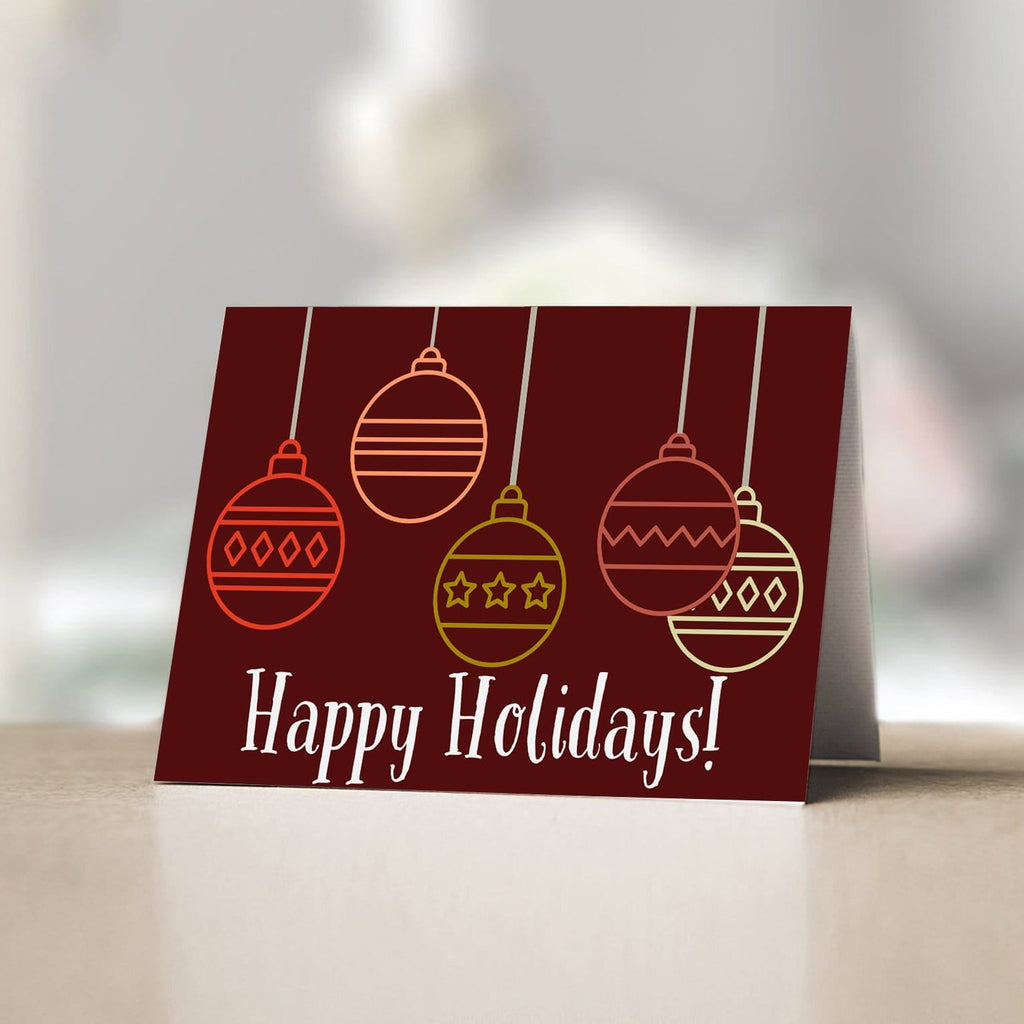 Dark Red Holiday Card freeshipping - SimplyNoted