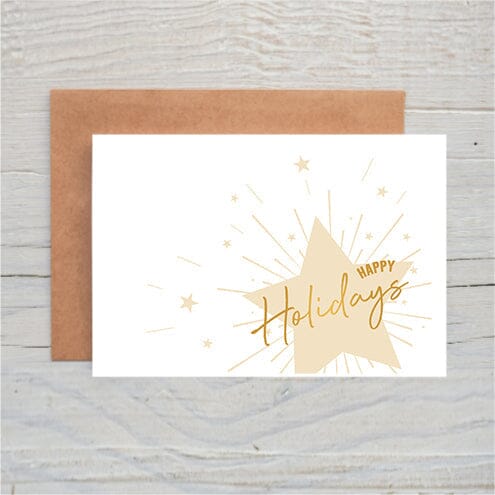 Happy Holidays Gold Star