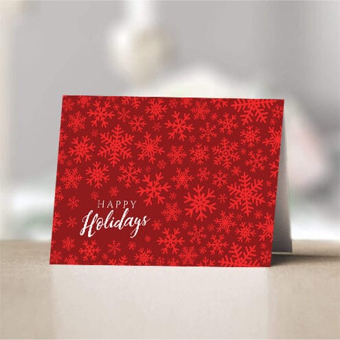 Happy Holidays Red Snowflake