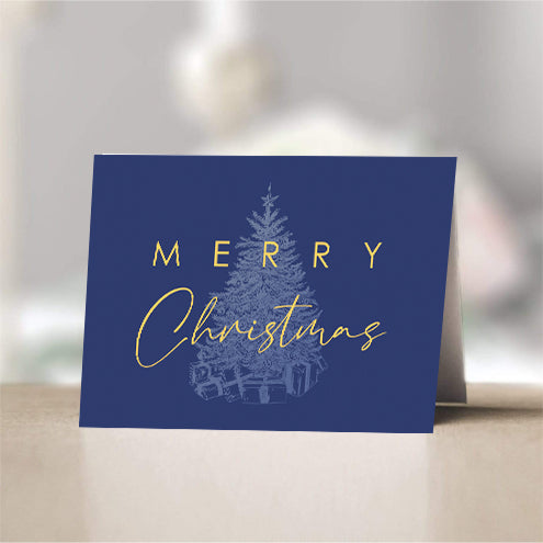 Merry Christmas Blue Christmas Tree freeshipping - SimplyNoted