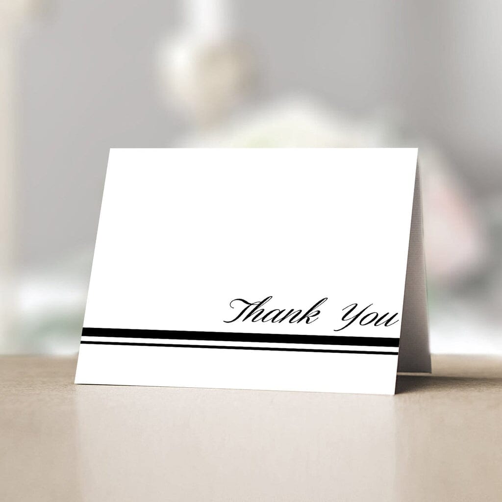 Thank You Card Black Line - SimplyNoted